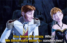 Frozen You Know Its Crazy GIF - Frozen You Know Its Crazy We Finish Each Others Sandwiches GIFs