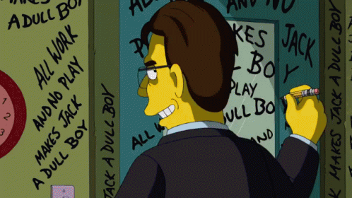 Tephen King GIF - Tephen King Simpsons GIFs