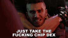 Just Take The Fucking Chip Dex Cyberpunk2077 GIF - Just Take The Fucking Chip Dex Cyberpunk2077 Take The Drive GIFs