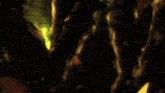 a painting of a person surrounded by a green flame