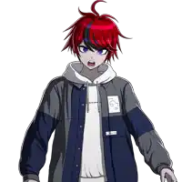 a cartoon character with red hair and a hoodie that says " i 'm not a ghost "