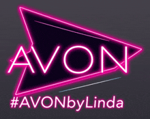 a neon sign that says avon by linda