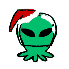 christmas snow green xmas alien