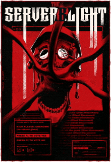 a poster with a skull on it that says the server flight