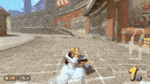 a video game is being played and the number 1 is visible