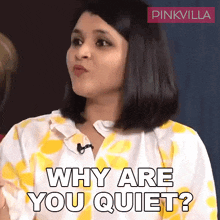 Why Are You Quiet Mitali Handa GIF - Why Are You Quiet Mitali Handa Pinkvilla GIFs