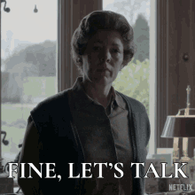 fine lets talk olivia colman queen elizabeth ii the crown what do you want to talk about