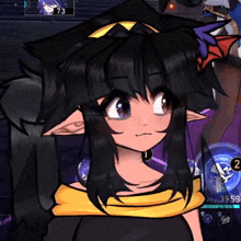 a girl in a video game has the number 2 on her chest