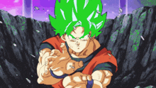 Green Goku Super Saiyan Green GIF - Green Goku Super Saiyan Green Smile GIFs
