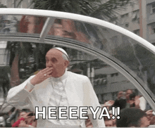 Pope Francis Blowing Kisses GIF