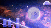 a coin with the word sqr on it is floating in space