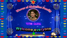 waves of melodies family welcome everyone with a picture of tithi saha