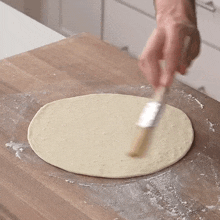 Brushing The Dough Brian Lagerstrom GIF - Brushing The Dough Brian Lagerstrom Preparing The Dough GIFs