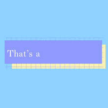 a blue background with a purple box that says that 's a real quick no.