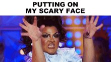 Putting On My Scary Face Geneva Karr GIF - Putting On My Scary Face Geneva Karr Rupaul’s Drag Race GIFs