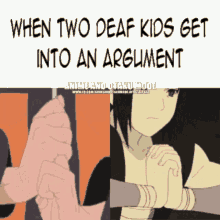 When Two Deaf Kids Get Into An Argument Naruto GIF - When Two Deaf Kids Get Into An Argument Naruto Sasuke GIFs