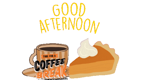 Good Afternoon Coffee Break Sticker - Good Afternoon Coffee Break Stickers