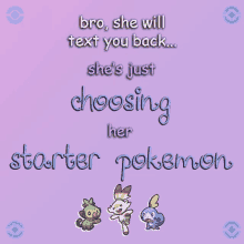 Textback Starter Pokemon GIF - Textback Starter Pokemon She Will Text Back Bro GIFs