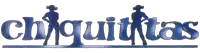 a blue sign that says chiquitas with two silhouettes on it