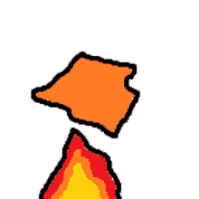 a cartoon drawing of a piece of paper being blown up