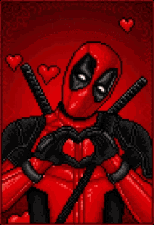 Deadpool De Amor GIF - Deadpool De Amor I Love You GIFs