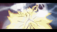 a cartoon of a person being surrounded by a glowing light .