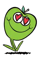 a cartoon frog wearing heart shaped sunglasses