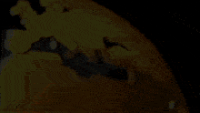 a pixelated image of a planet with a black border