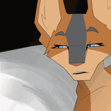 a drawing of a cat with a sad look on his face