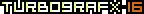 the word turbografx is displayed in a blurry image
