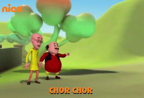 Chor Chor Shouting GIF - Chor Chor Shouting Motu - Discover & Share GIFs