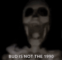 a close up of a lamp with the words `` bud is not the 1990 '' written on it