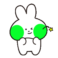 Fluorescent White Sticker - Fluorescent White Rabbit Stickers
