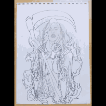 Pencil Drawing Girl And Scythe GIF - Pencil Drawing Girl And Scythe GIFs