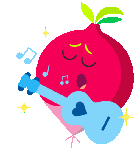Bobby Sings And Plays Guitar Sticker - Billi And Bobby Beetroot Serenading Stickers