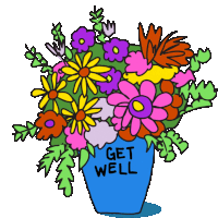 Get Well Get Well Soon Sticker - Get Well Get Well Soon Get Well Flowers Stickers
