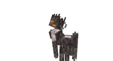 a minecraft monster with a long tongue and a crown on its head .