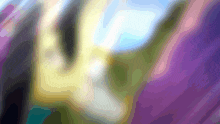 a blurry picture of a person 's face and a purple background