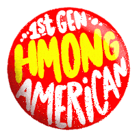 a red button that says 1st gen among american