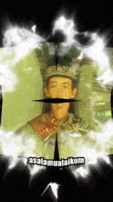 a picture of a man with the words assalamualaikum below him