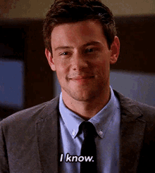 Glee Finn Hudson GIF - Glee Finn Hudson I Know GIFs
