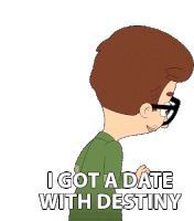 I Got A Date With Destiny Andrew Glouberman Sticker - I Got A Date With Destiny Andrew Glouberman Big Mouth Stickers