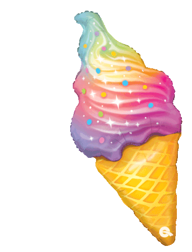 Ice Cream Ice Cream Cone Sticker - Ice Cream Ice Cream Cone Rainbow Swirl Stickers