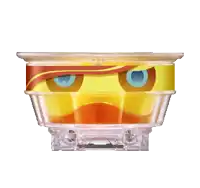 a cartoon illustration of a pudding cup with the word pudding on it