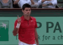 Novak Djokovic Finger Sign GIF