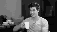 Shawn Mendes Tea GIF - Shawn Mendes Tea Smile GIFs