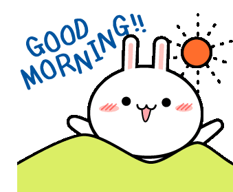 Kawaii Bunny Morning Sticker - Kawaii Bunny Morning Stickers