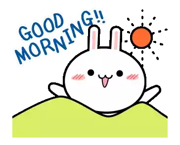 Kawaii Bunny Morning Sticker - Kawaii Bunny Morning Stickers