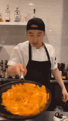 Flipping Chef Chris Cho GIF - Flipping Chef Chris Cho Flip Food GIFs