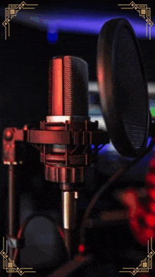 a picture of a microphone and the letter s